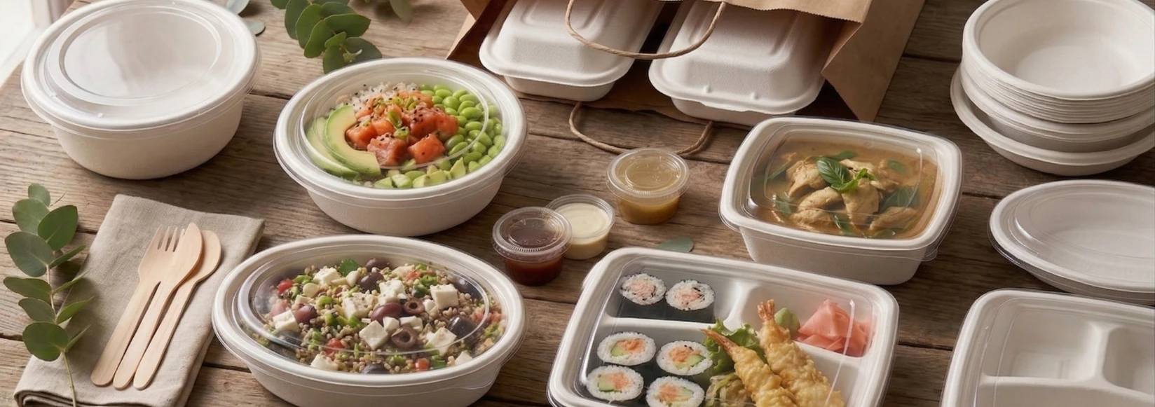 Bagasse Takeaway Containers