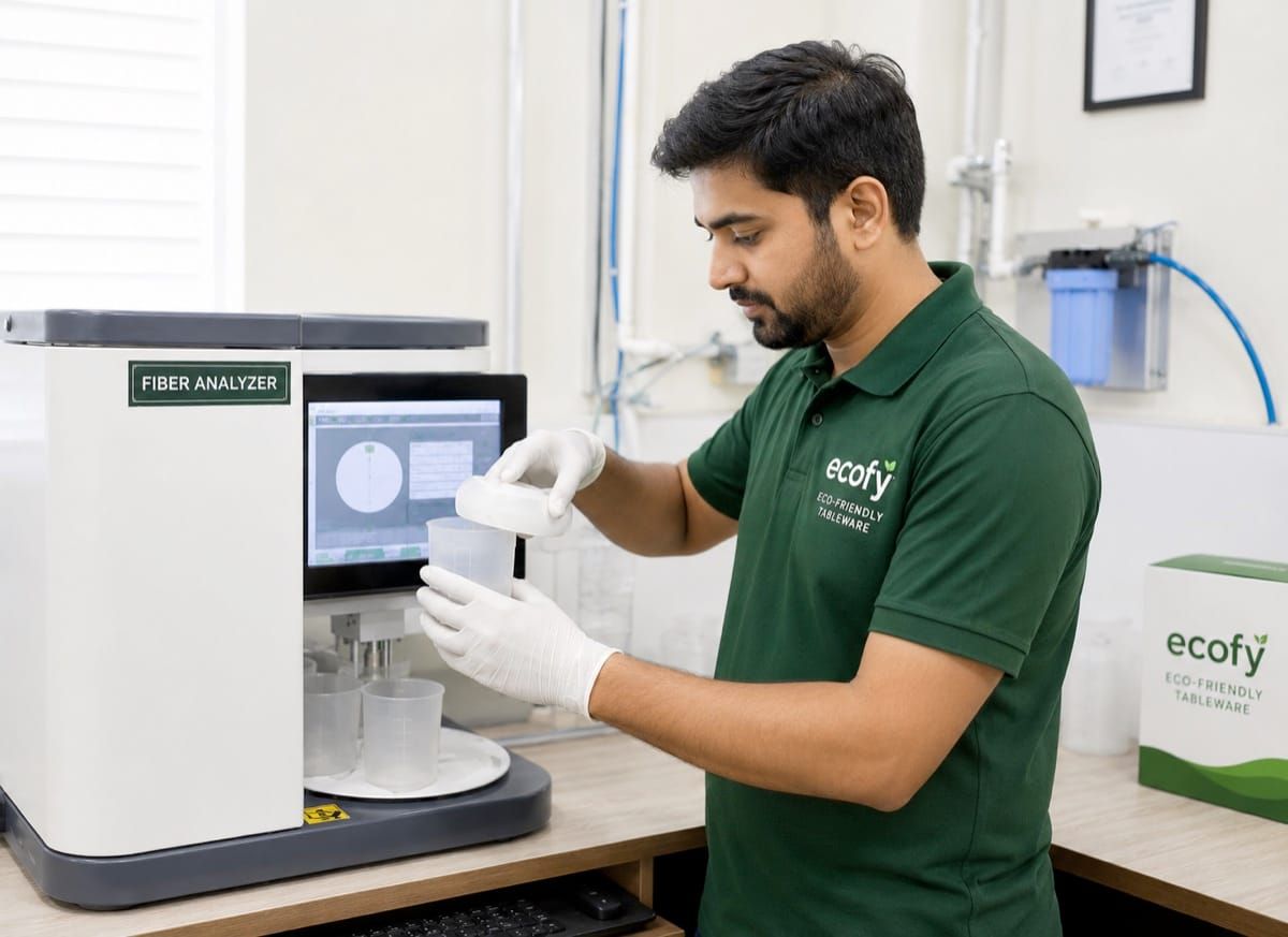 R&D & Material Lab at Ecofy's molded fiber facility